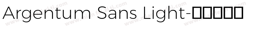 Argentum Sans Light字体转换